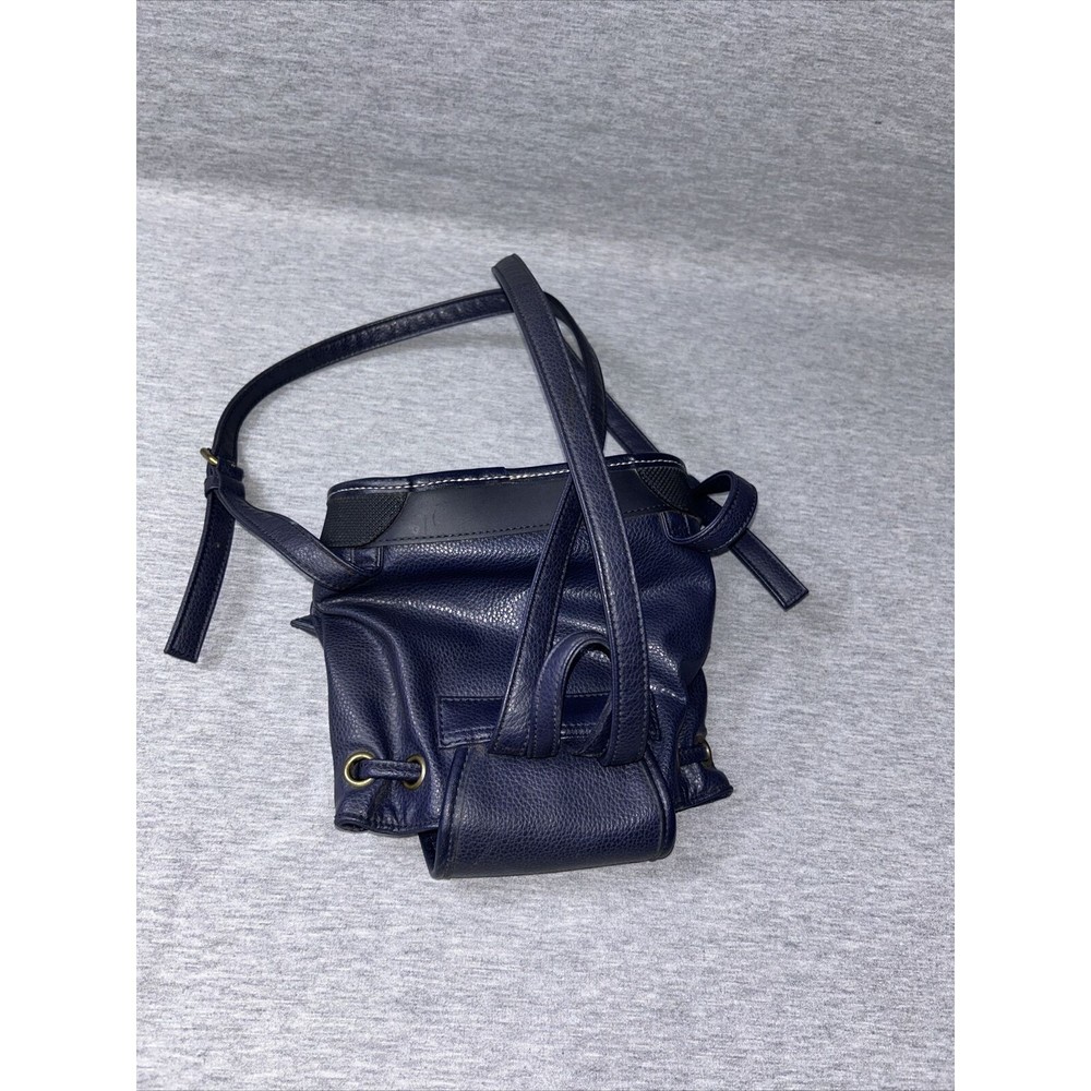 Price drop- Vintage Tommy Hilfiger Blue Pebbled Leather Backpack Purse Bag - Picture 8 of 9